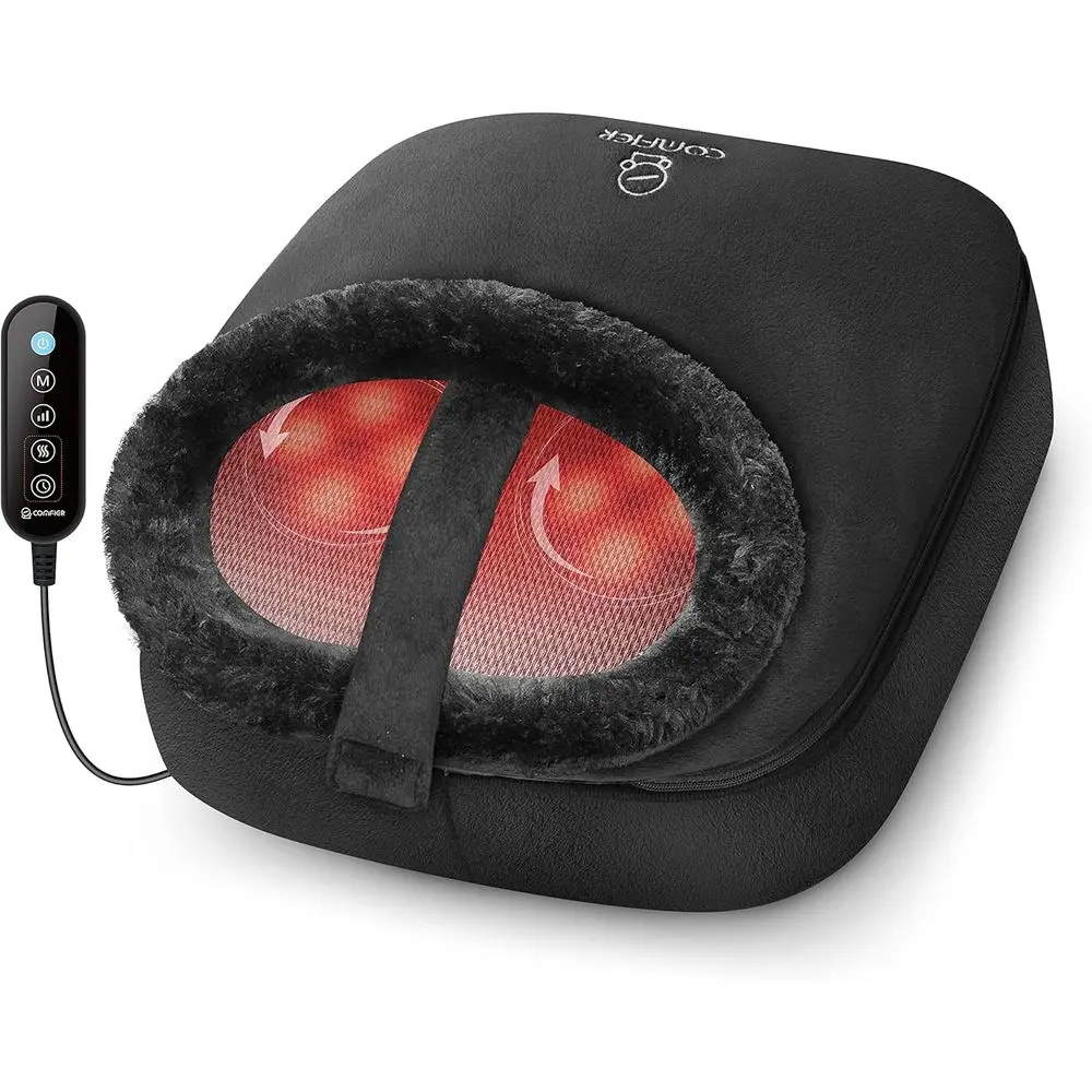 

Heated Shiatsu Foot Massager for Plantar Fasciitis & Neuropathy Relief, 2-in-1 Foot and Back Massager, Ideal Christmas Gift for
