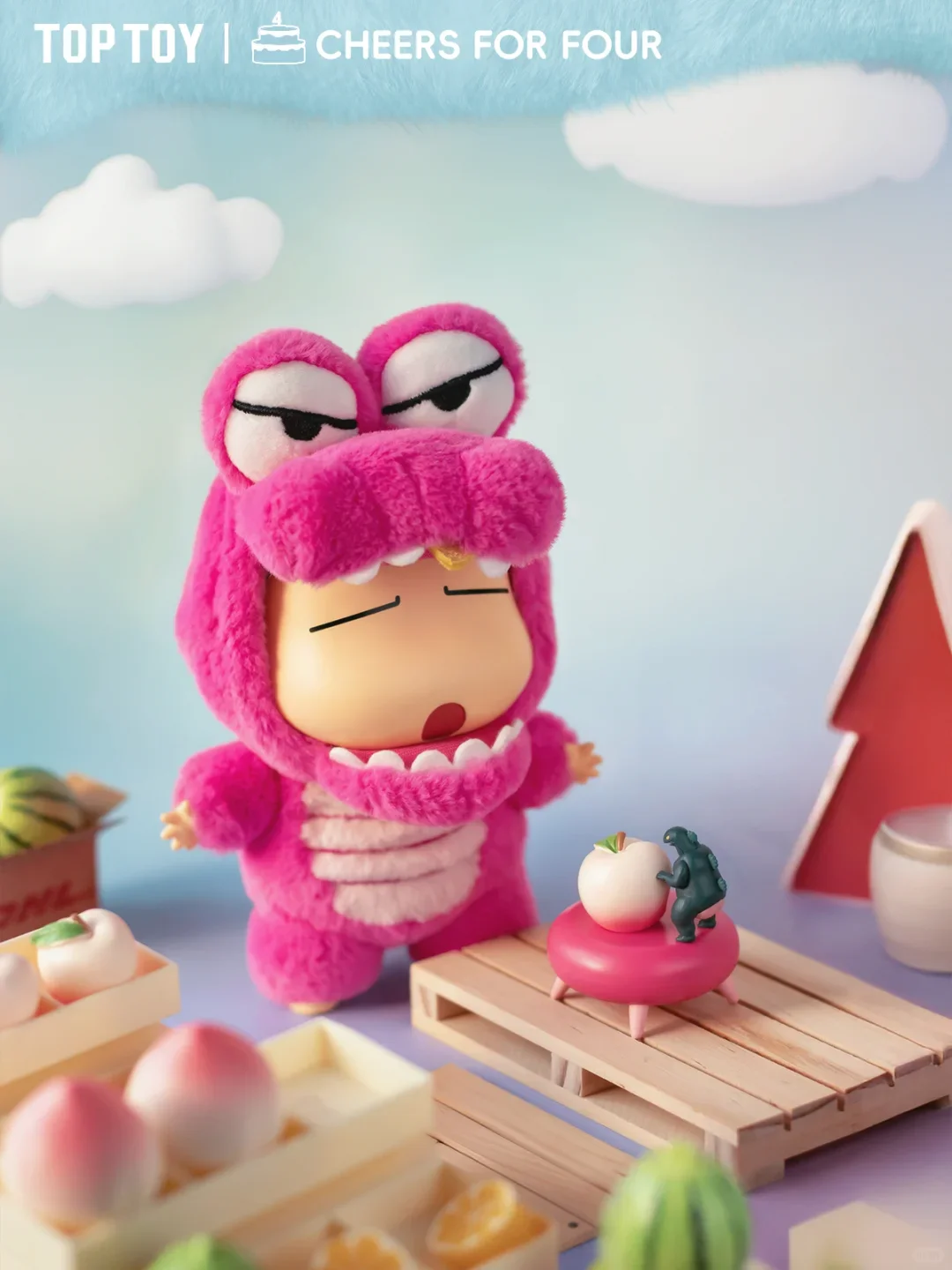 Original Toptoy Crayon Shin-Chan กล่องตาบอด Play Party Series ตุ๊กตาไวนิลอินเทรนด์ของเล่นอะนิเมะ Action Figure เครื่องประดับของขวัญที่กําหนดเอง