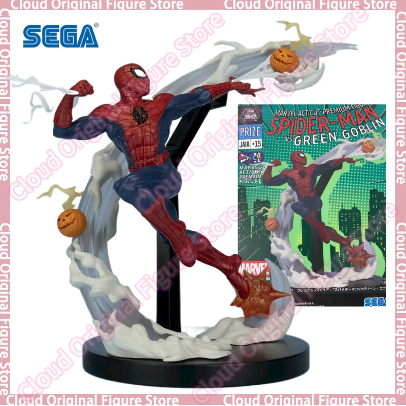 

В наличии 100% оригинал SEGA Act/Cut Marvel Spider-Man Vs Green Goblin аниме фигурка модель коллекции игрушки подарок хобби