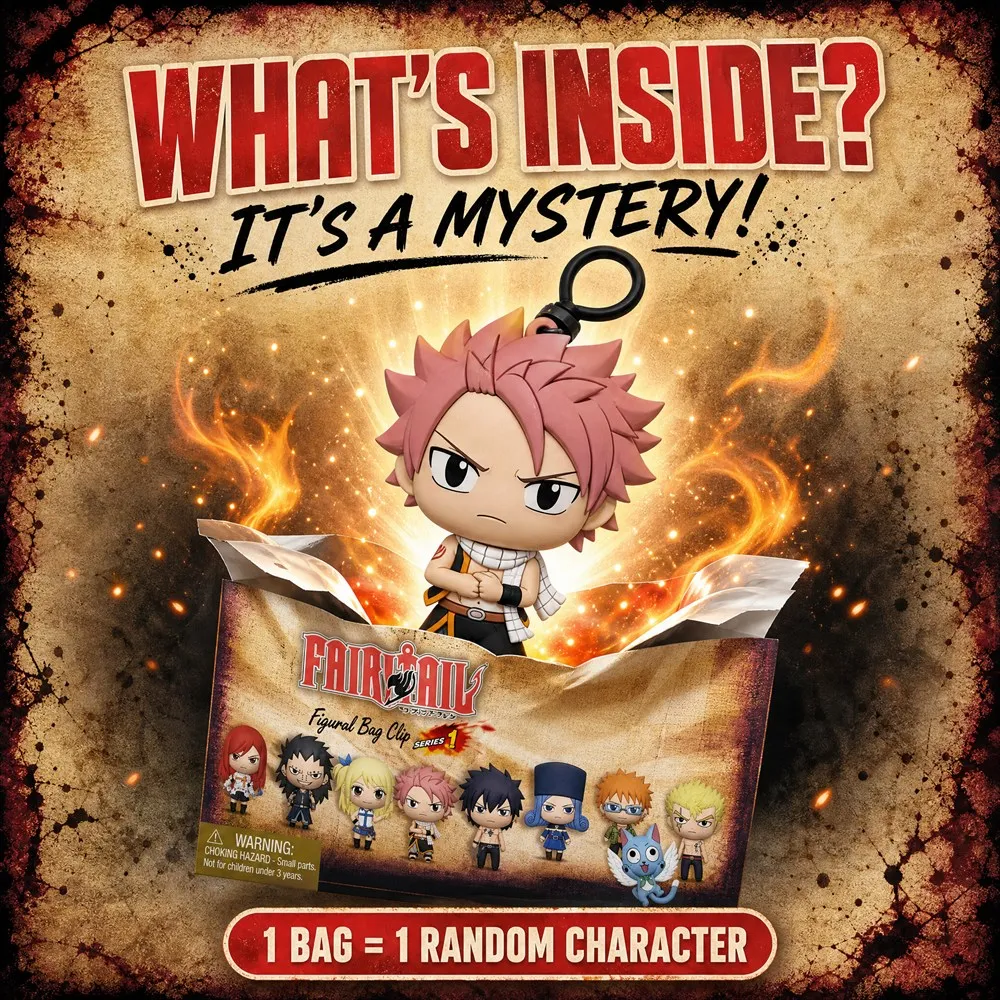 Fairy Tail 3D PVC Anime Sleutelhanger Tasclip Chibi Cartoon Poppenhanger Blind Mystery Box Rugzak Charm Cadeau