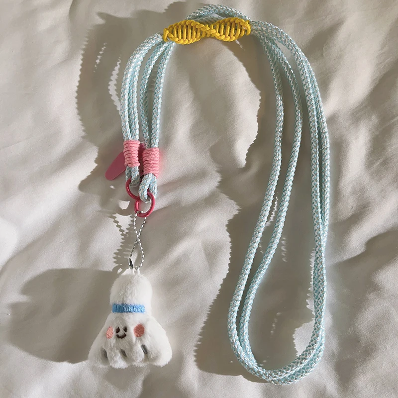 

Trendy Ins Cute Plush Blue Badminton Charm - Crossbody Lanyard for Girls/Students, CCD Anti-Lost Wristband/Neck Strap