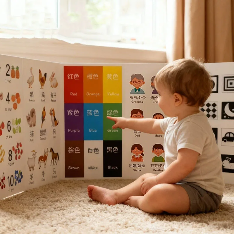 

Детская когнитивная карта с экраном, дошкольное образование, двусторонняя цифровая карта с животными