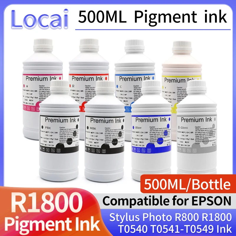 T0540 500ML pigment Ink Compatible For Epson Stylus Photo R800 R1800 Printer T0540 T0541 T0549 0540 T054