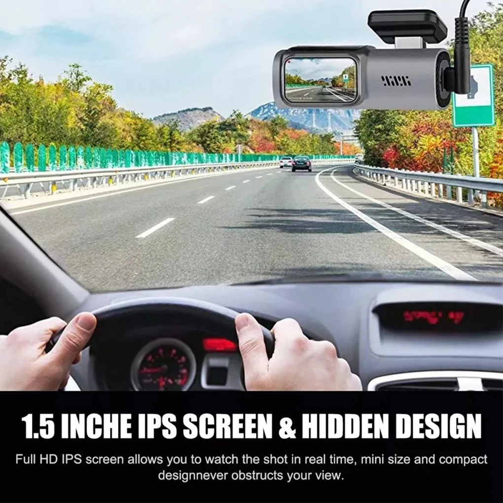 32G Car Recorder HD Ultra Wide Angle Lens with Smartphone App 2.5K WiFi Dash Cam Night Vision Parking Monitor Loop Recording