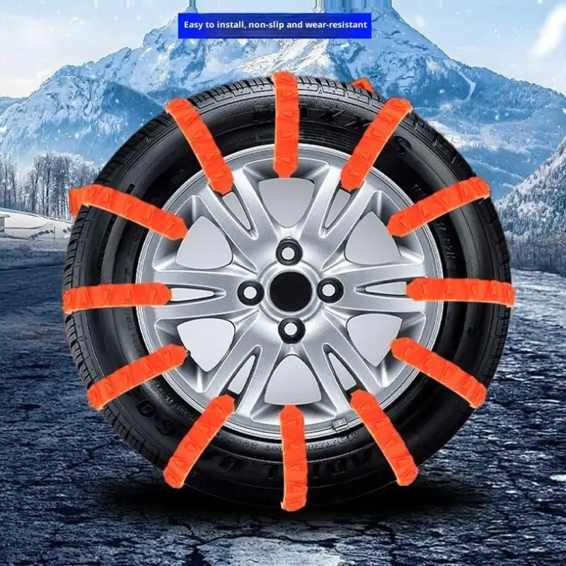 10/20pcs Anti-Skid Snow Chains For Motorcycles Bicycles Winter Tire Wheels Non-slip Cable Ties Motorbike Emergency Tire Chain