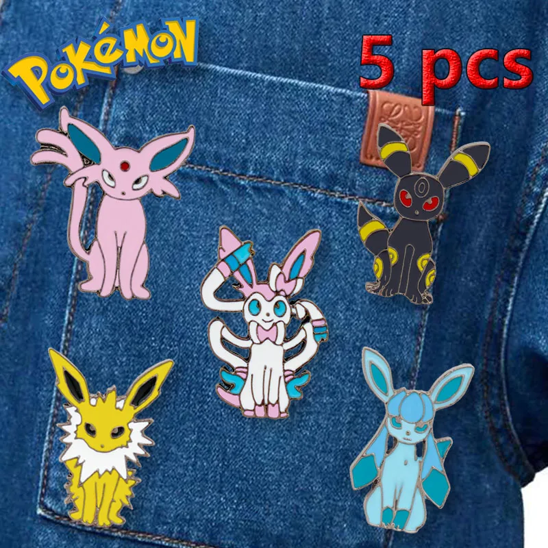 Pokemon Pikachu Metal Brooch Cartoon Cute Figure Lapel Pins Kawaii Backpack Hat  Accessories Jewelry Fashion Gift for Friends