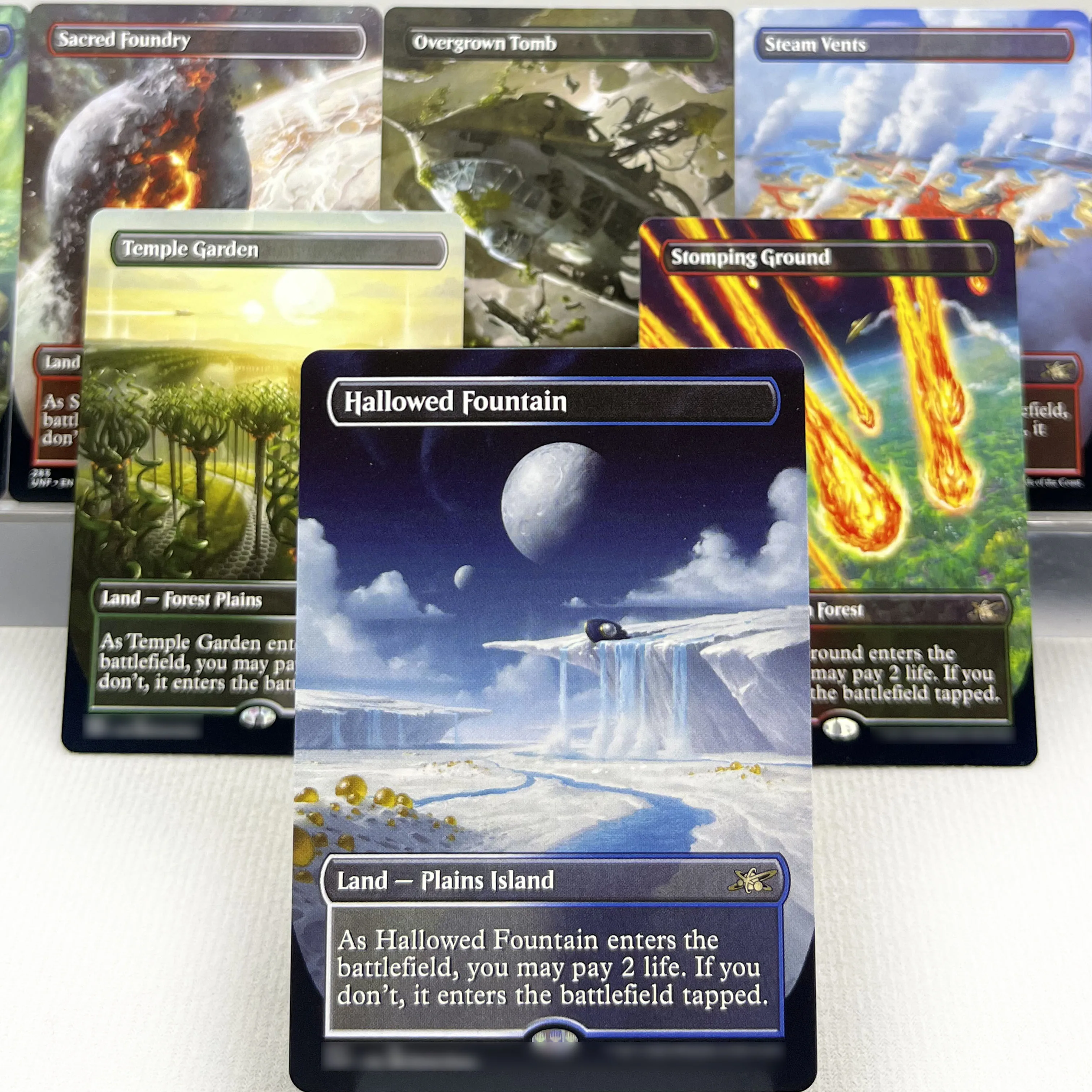 

EOE UNF HOLO15-I03 Tcg прокси волшебные карты шоковая земля Бесборенный храм топовкающий земной храм сад выславная гробница собрание