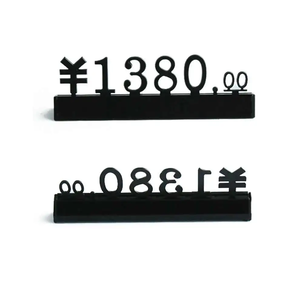 5 مجموعات/وحدة علامة سعر أرقام قابلة للتعديل مع قاعدة ألومنيوم للمجوهرات سعر الدولار عرض مكعب كتلة كيت لمتجر البيع بالتجزئة #2