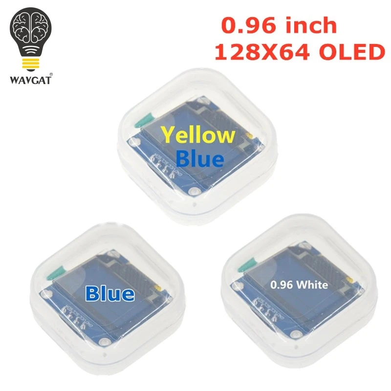 Blue White color 128X64 Yellow Blue OLED LCD LED Display Module For Arduino 0.96 inch I2C IIC Serial 