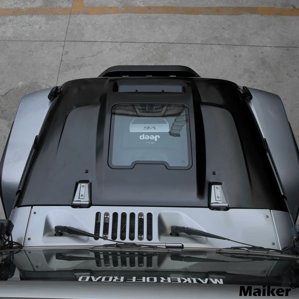 

New Style Steel Engine Hood cover for Jeep Wrangler JK 07+ 4x4 bonnet accessories