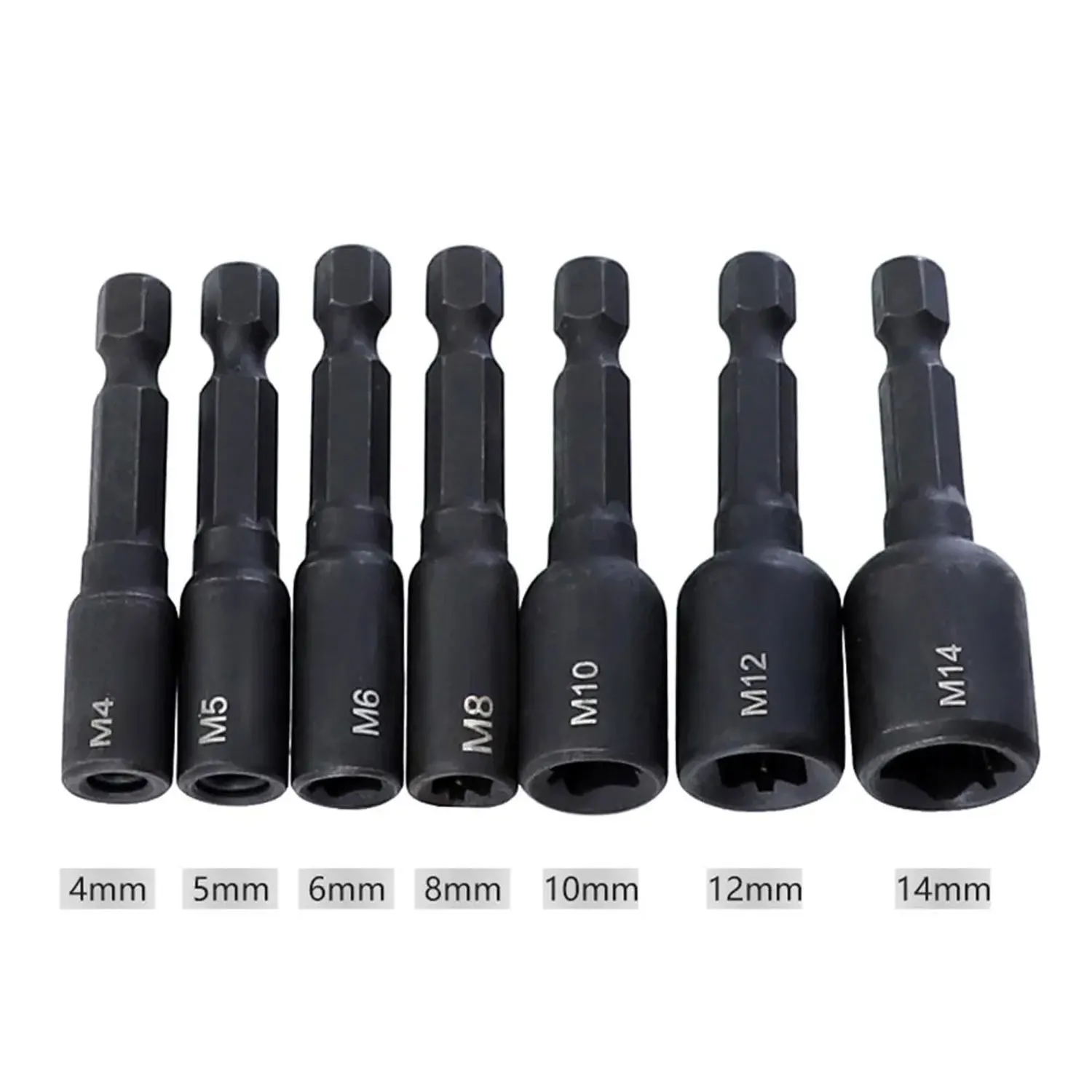 1/8pcs Tap Die Socket Adapter 1/4 '' Hex Shank Machine Screw Metric Plug Threading Tool for Electric Drill M4 M5 M6 M8 M10 M12