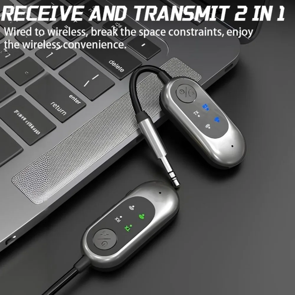 

2 in 1 Bluetooth Receiver Transmitter Wireless Bluetooth-compatible Bluetooth Wireless Adapter LED Indicators Mini