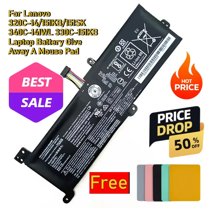 

For Lenovo 320C-14/15IKB/15ISK 340C-14IWL 330C-15IKB Laptop Battery Give Away A Mouse Pad