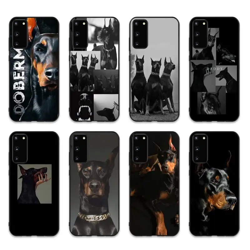 Animal Doberman Dog Phone Case for Samsung S10 21 20 9 8 plus lite S20 UlTRA 7edge