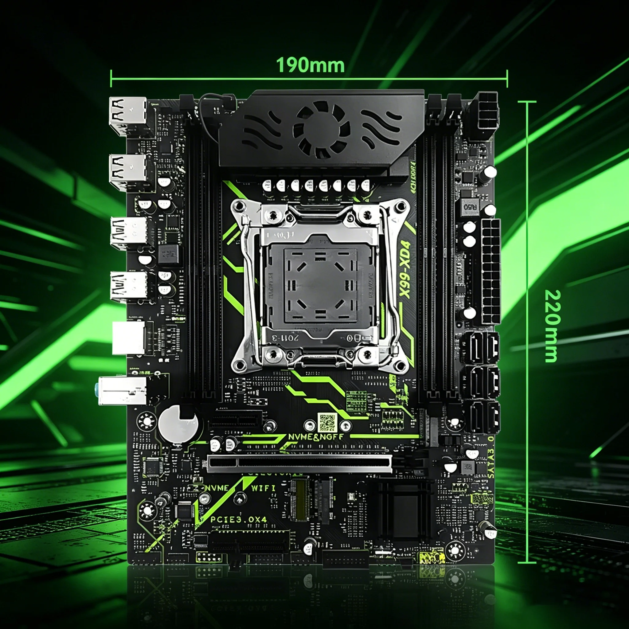 새로운 X99 마더보드 키트 C612 칩셋, 쿨링 팬, 제온 E5 2680 V4 CPU 프로세서 및 DDR4 16GB RAM 메모리 포함 썸네일 4