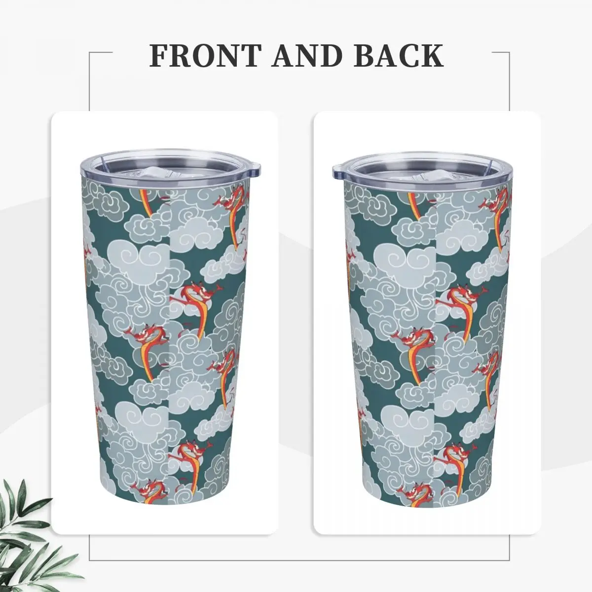 Stainless Steel Tumbler Mushu Thermal Mug Portable Hot Drinks Car Mugs Driving Custom Water Bottle