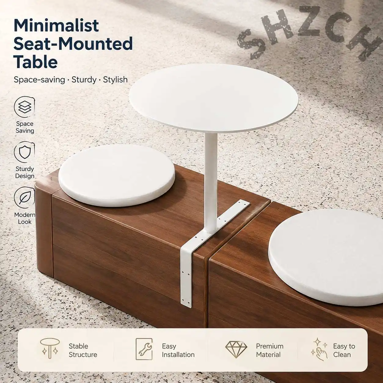 Compact Round Wooden Corner Table – Small Space-Friendly Side or End Table for Cafe, Living Room, or Bar