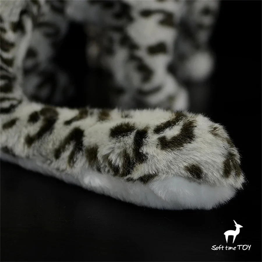 50cm Snow Leopard High Fidelity Anime Cute Plushie Snow Panther Plush Toys Lifelike Animals Simulation Stuffed Doll Toy