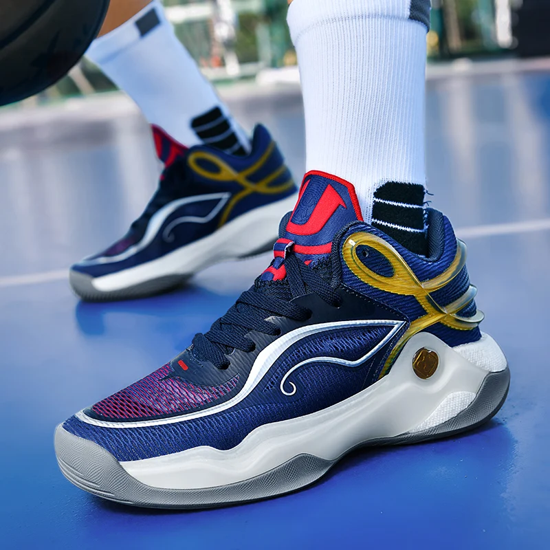 

Wear-resistant outfield glow-in-the-dark net surface breathable actual combat basketball students support non-slip sneakers