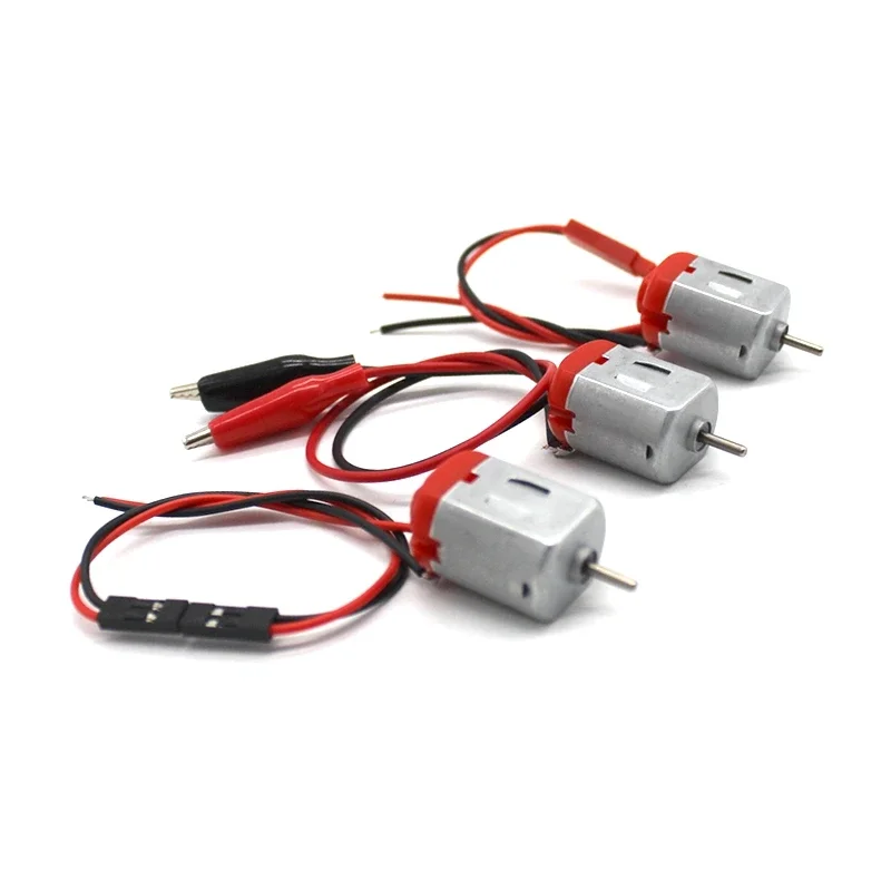 

130 DC Motor 3V 20000RPM With Connecting JST Alligator Clip Dupont Line Patch cord DIY Tech Motor