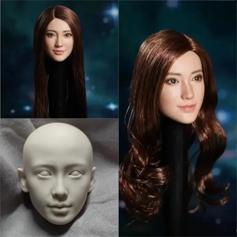 

1/6 scale Asian Young Mature Women Head Sculpt SUPER DUCK SDH022 Head Played Model for 12" Action Figure PH JIAOUL Doll Toy