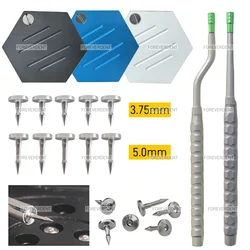 Dental GBR Bone Tack Pins Handle Membrane Fixation Straight/Curve Drivers Implant Membrane Fixation Pins Titanium Alloy