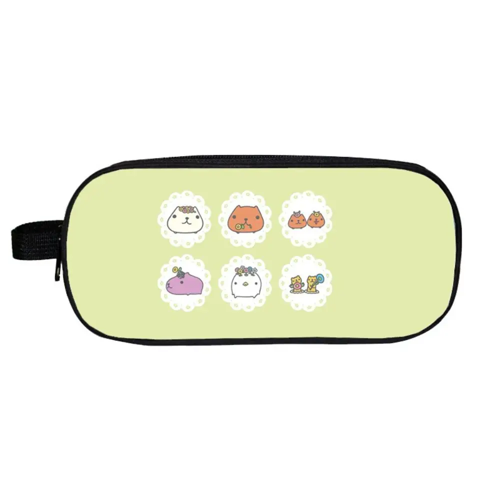 Imagem -04 - Estojo Capivara para Estudantes do Ensino Fundamental e Médio Cartoon Anime Pen Bolsa Bolsa de Armazenamento para Crianças Carteira de Moedas Meninos e Meninas