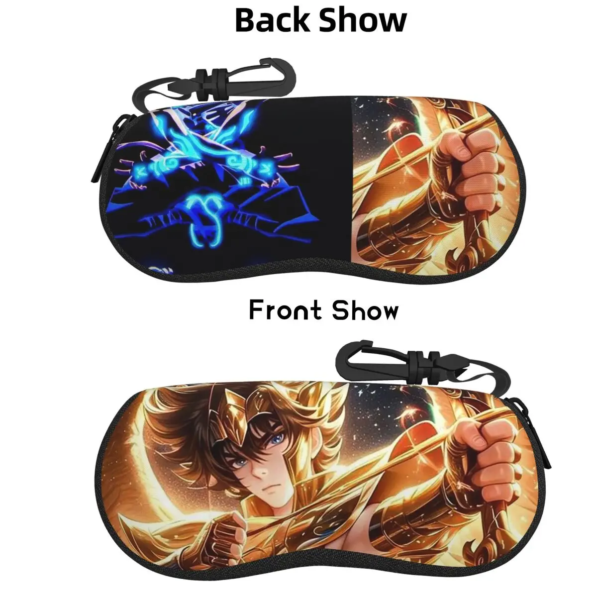 

Knights Of The Zodiac Shell Glasses Case Portable Sunglasses Box Women Men Soft Eyeglass Bag Pouch