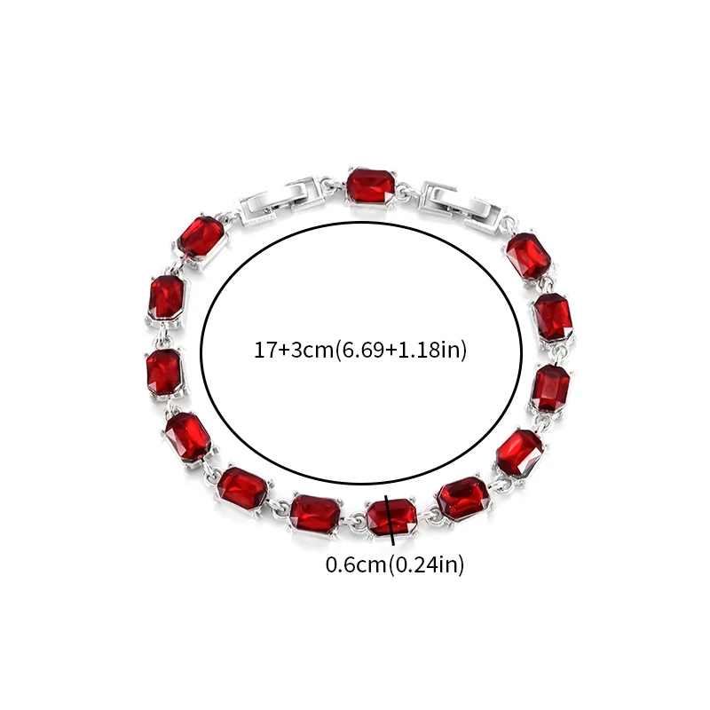 Fashion Cubic Zirconia Tennis Bracelet for Women Fashion Banquet Prom Jewelry Accessories Birthday Gifts