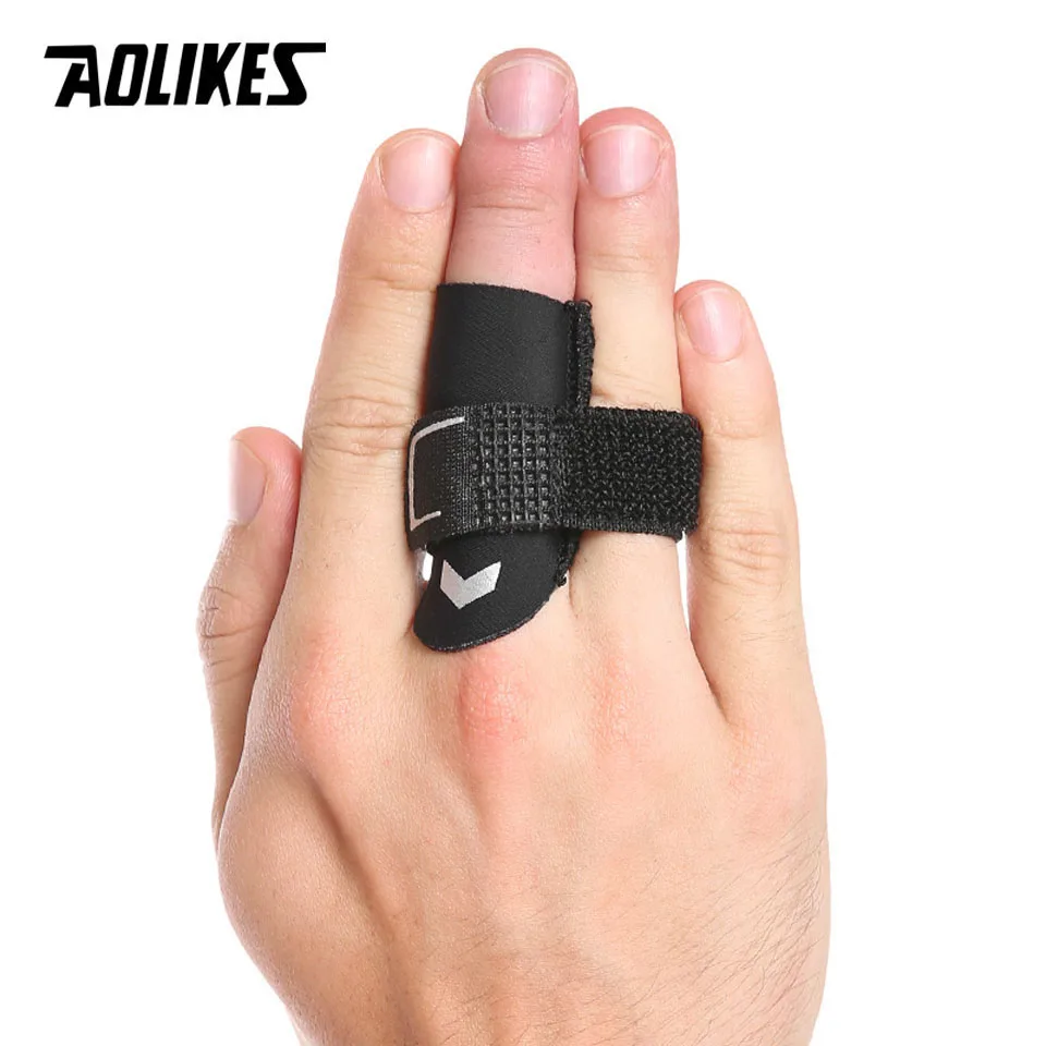 AOLIKES 1PCS Sports Basketball Finger Support Protector Finger Guard Splint Bandage Pain Relief Sport Protective Gear for Finger