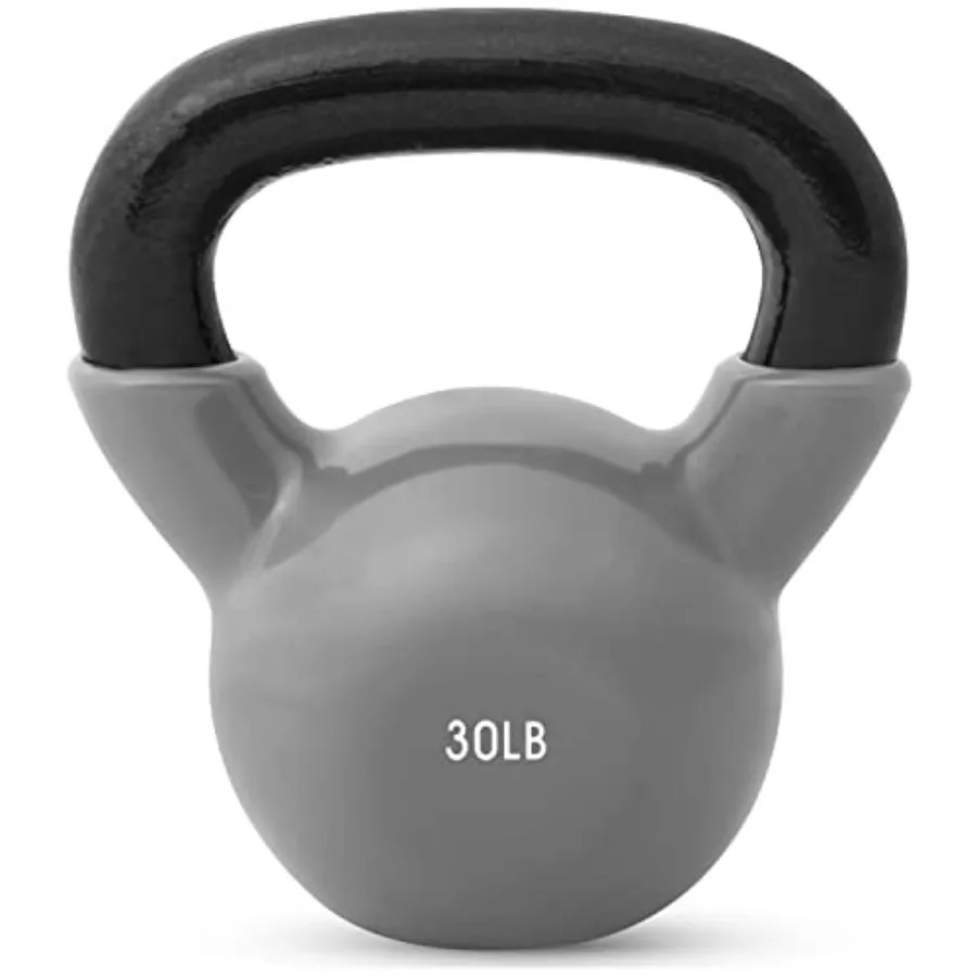 

Kettlebell Weights Vinyl Coated Iron for Home Gym Use Black with Smooth Finish and Ergonomic Handle
