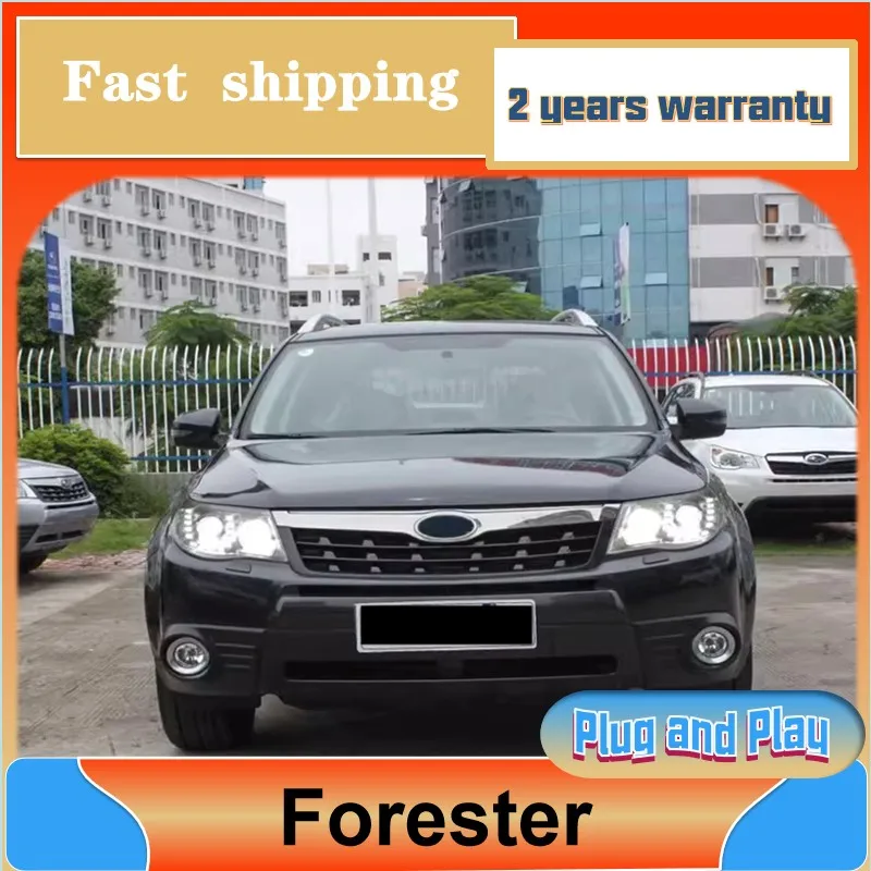 

Стайлинг автомобиля для фар Subaru Forester 2008-2012 Forester, фара DRL, указатель поворота, ближний свет, линза проектора