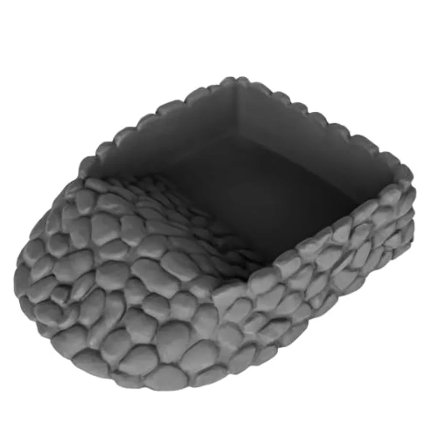 

Reptile Water Dish Large Bearded Dragon Food Bowl, Rock Corner Water Dish for Reptiles Snake Water Bowl Feeding for Leopard Gec