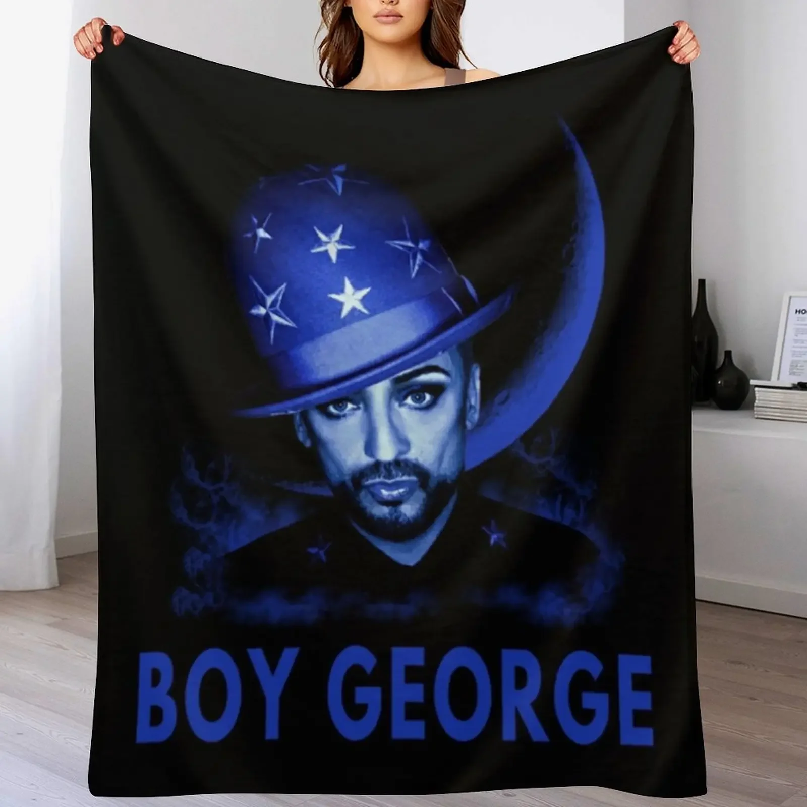 

Singer T-ShirtBoy George-blue Throw Blanket Wrinkle Resistant Lightweight Blanket