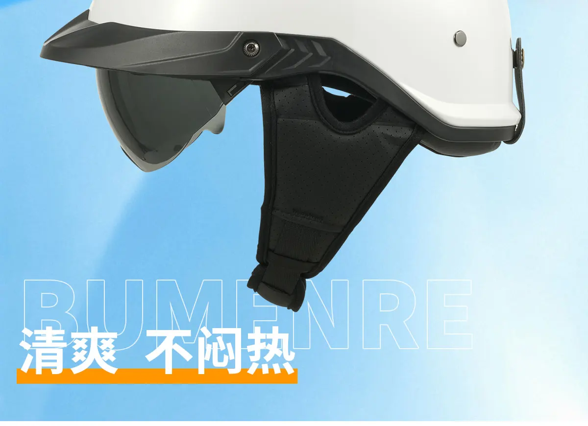 Retro Motorcycle Half Helmet Four Season Universal Unisex Cruise Locomotive Ultra-light Motorcycle Helmet