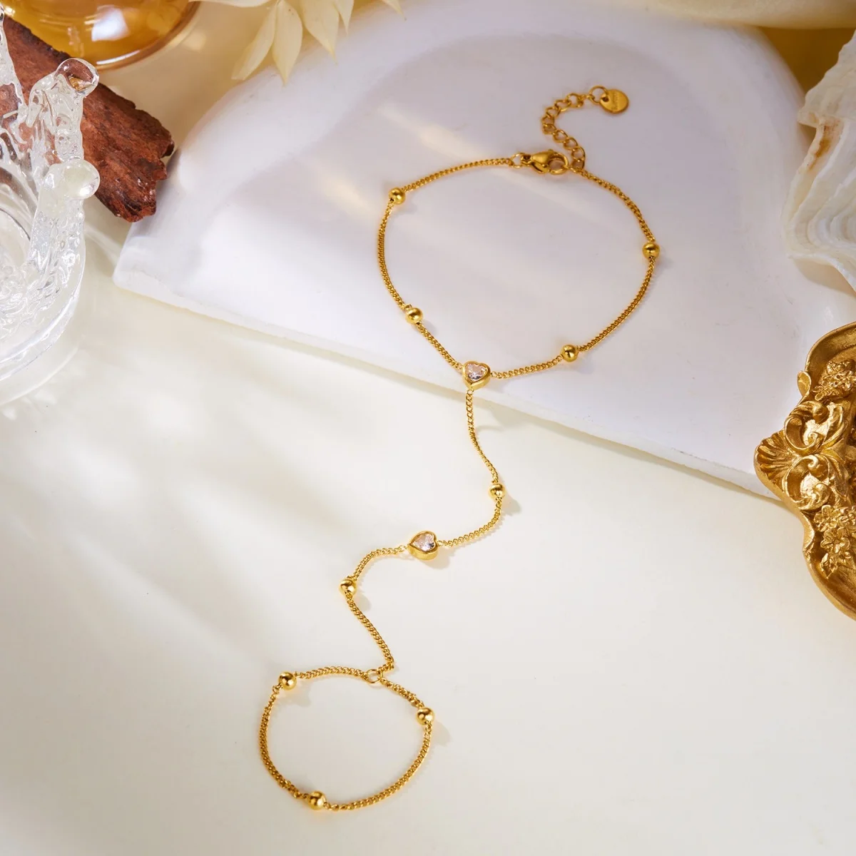 Minimalistische runde Zirkon-Fingerarmbänder aus Edelstahl für Damen und Herren, geometrischer ovaler Kristall-Blumenring, Armreif, Hochzeitsschmuck – Detail 34