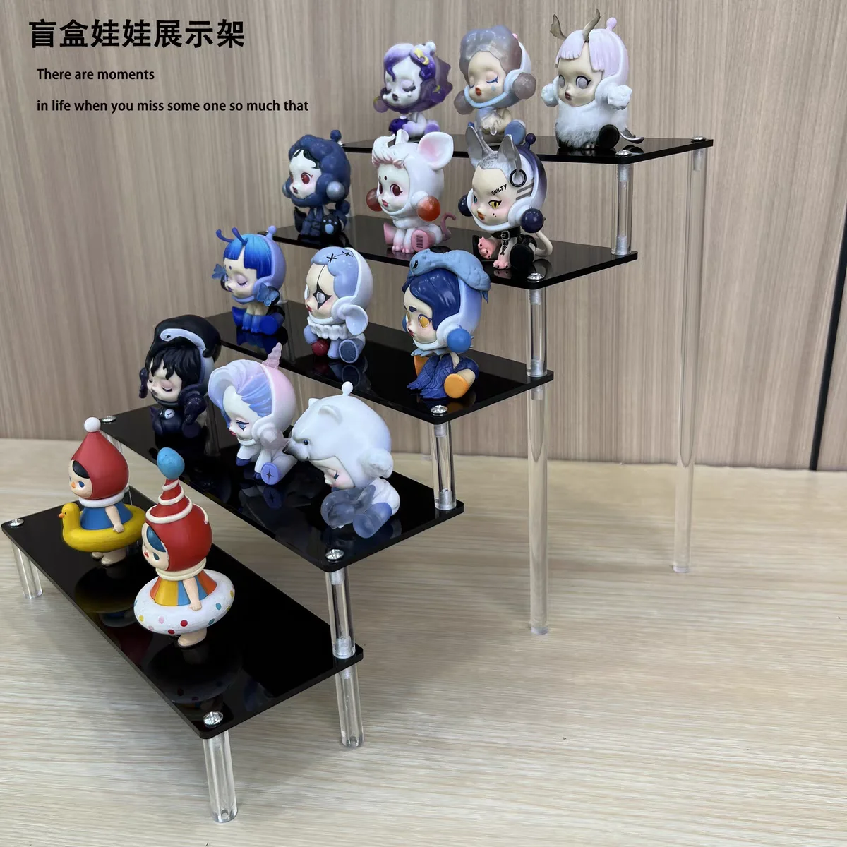 

Black Acrylic Display Stand Transparent Funko POP Figures Storage Shelf Dessert Display Stand Perfume And Jewelry Holder