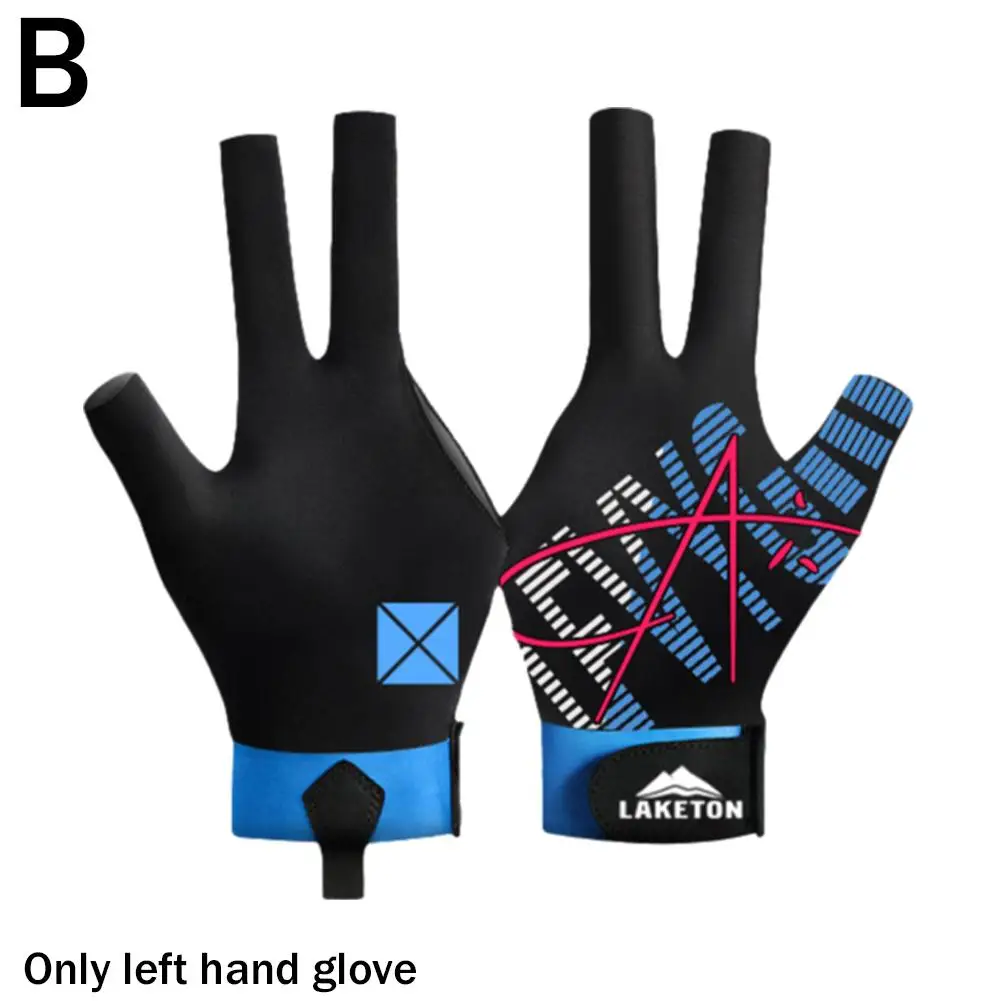 New 3 Finger Non-slip Billiard Gloves Breathable Wear-resistant Adjustable Accessories Billiard Universal Sports