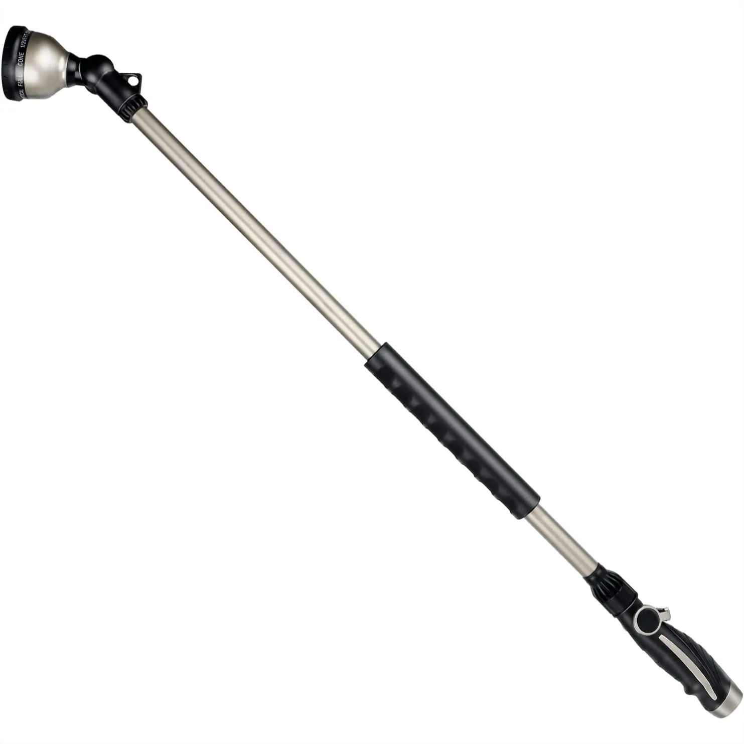 

36" Long Watering Wand with 180° Swivel Head, 10 Spray Patterns, 3ft Heavy Duty Metal Hose Nozzle Sprayer with Thumb Flow