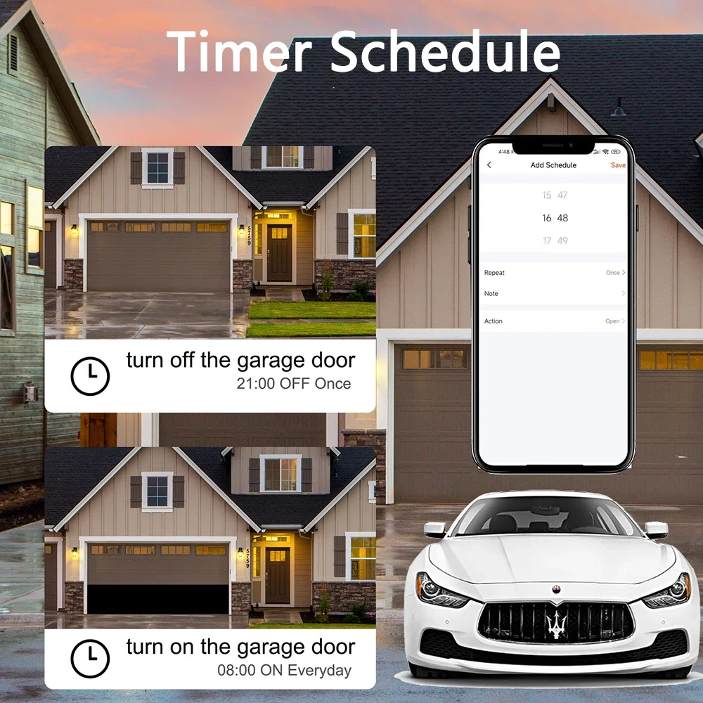 Módulo controlador de apertura de puerta de garaje, interruptor de Control remoto, aplicación Smart life, funciona con Alexa, asistente de Google