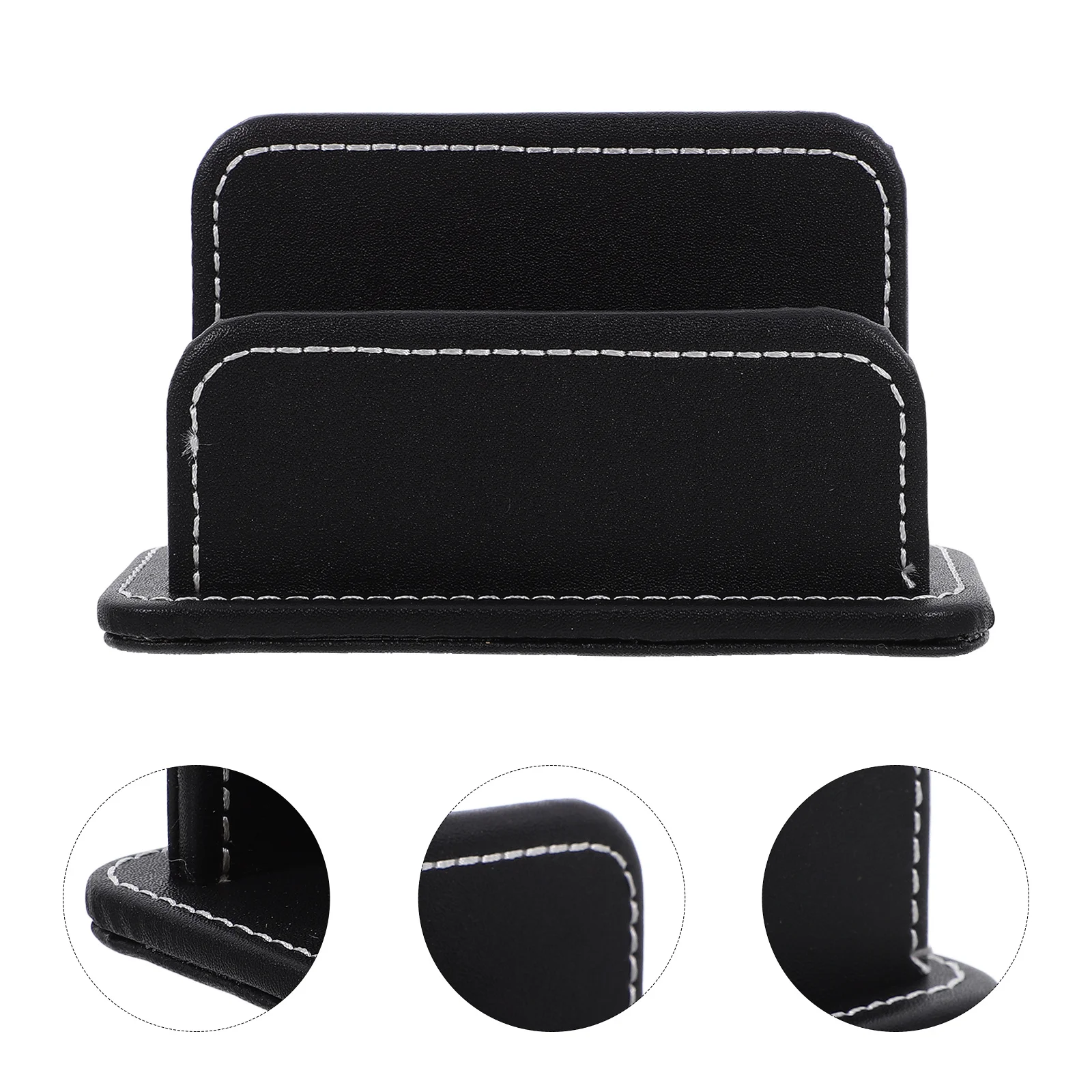 

PU Business Card Case Name Holder Business Holder Display Stand Protective Clean Simple Style Random Color