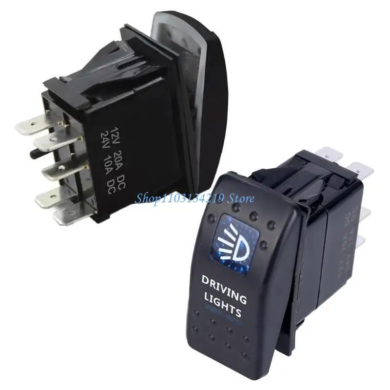 N5KC 2PCS 12V 20A LUZ LED AZUL 5 POSIÇÕES 2 POSIÇÕES ROGADORES FÁCILOS INSTALA