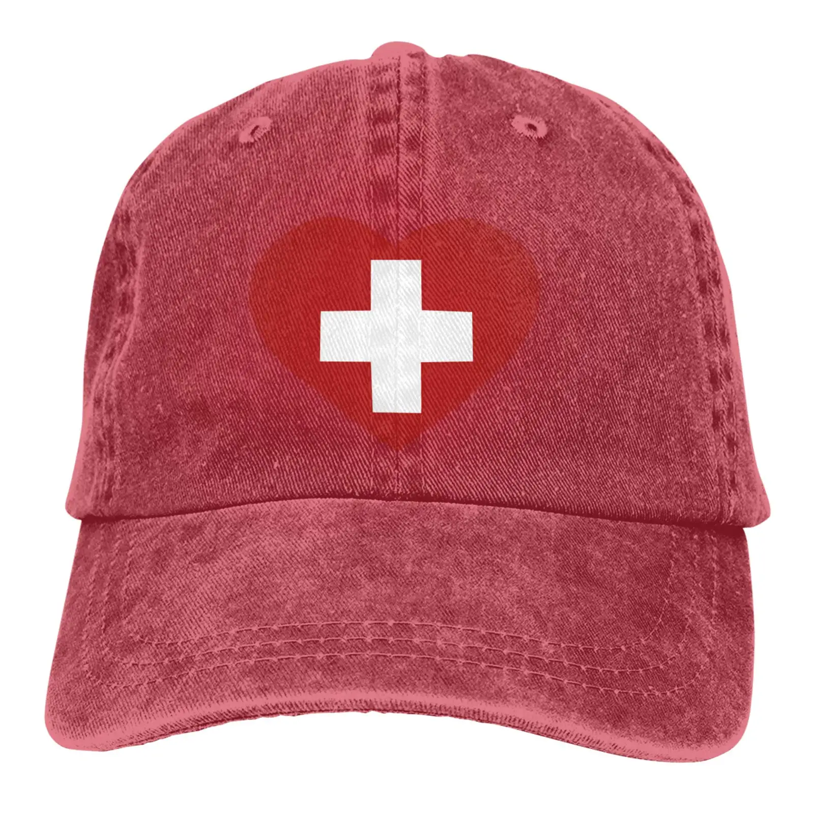 Denim Cap Love Switzerland Baseball Charity Caps Classic Adjustable Casual Sports for Men Women Hats