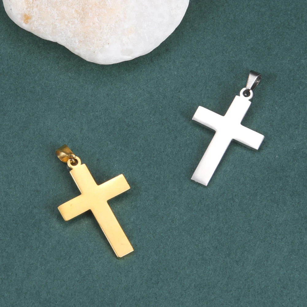 Dawapara Cross Charms Amulet Wisiorek ze stali nierdzewnej DIY Akcesoria do wyrobu biżuterii Naszyjnik Kolczyki Brelok