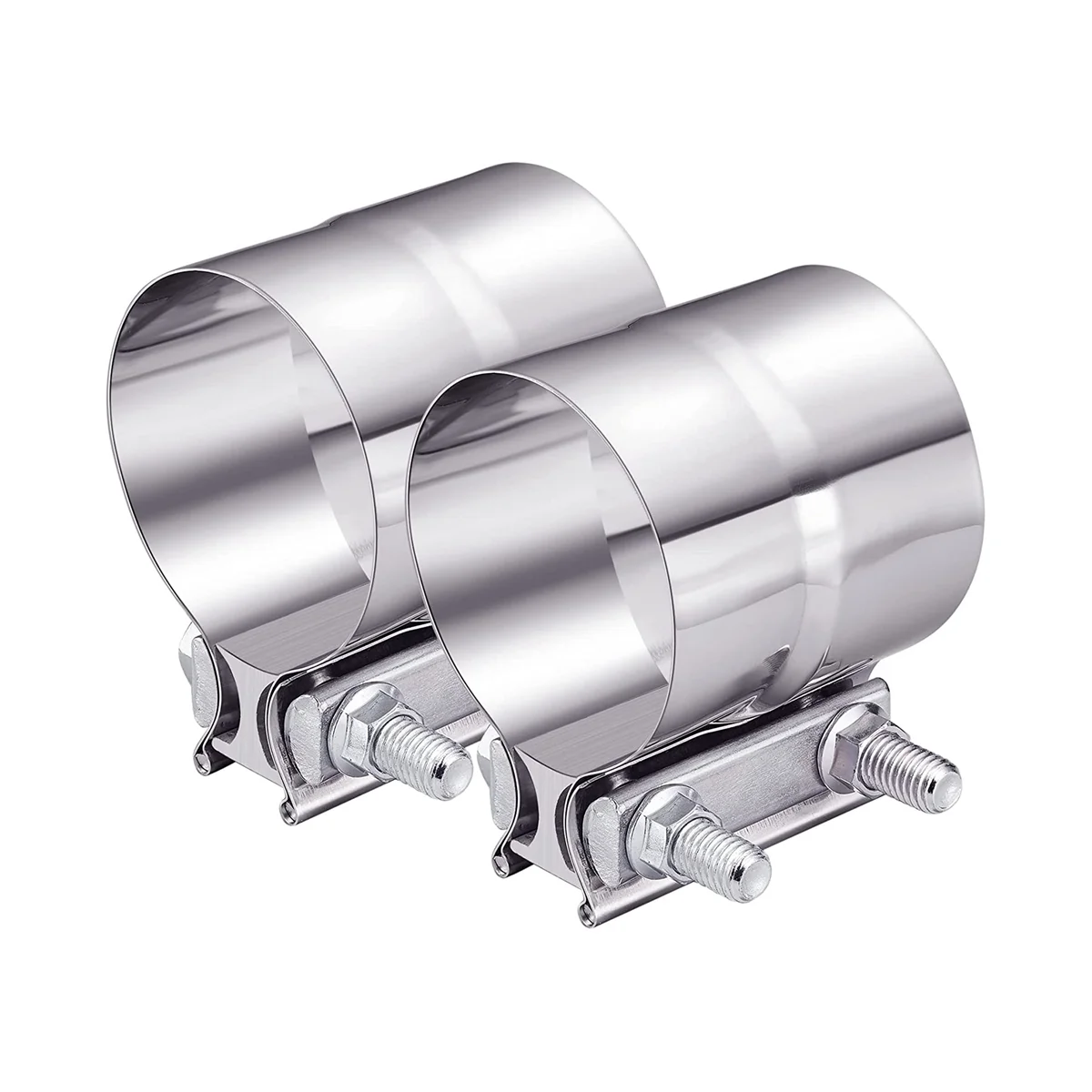 랩 조인트 배기 밴드 클램프 슬리브 커플러, 스테인레스 스틸, 3 인치 배기 클램프, 2 개