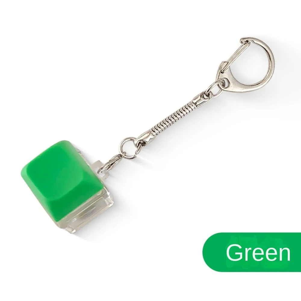 New Glowing Keyboard Pendant Finger Keyboard Cap Stress Relief Button Keycap Keychain DIY Fidget Pinch Adult