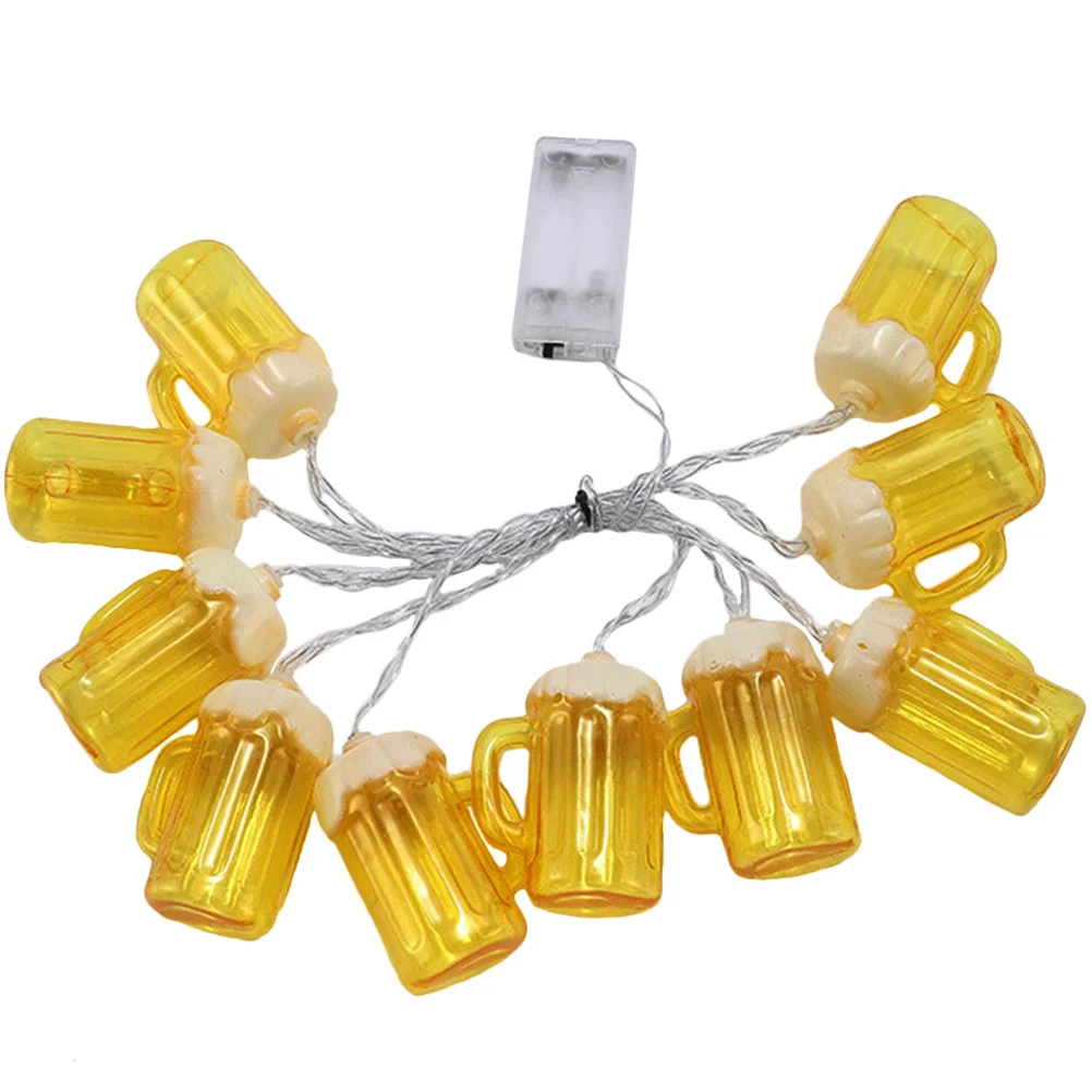 

2M 10Led Beer Mug Powered Led String For Party Garden Decoration Beer String Decorative Birthday Party Decorations Tiki