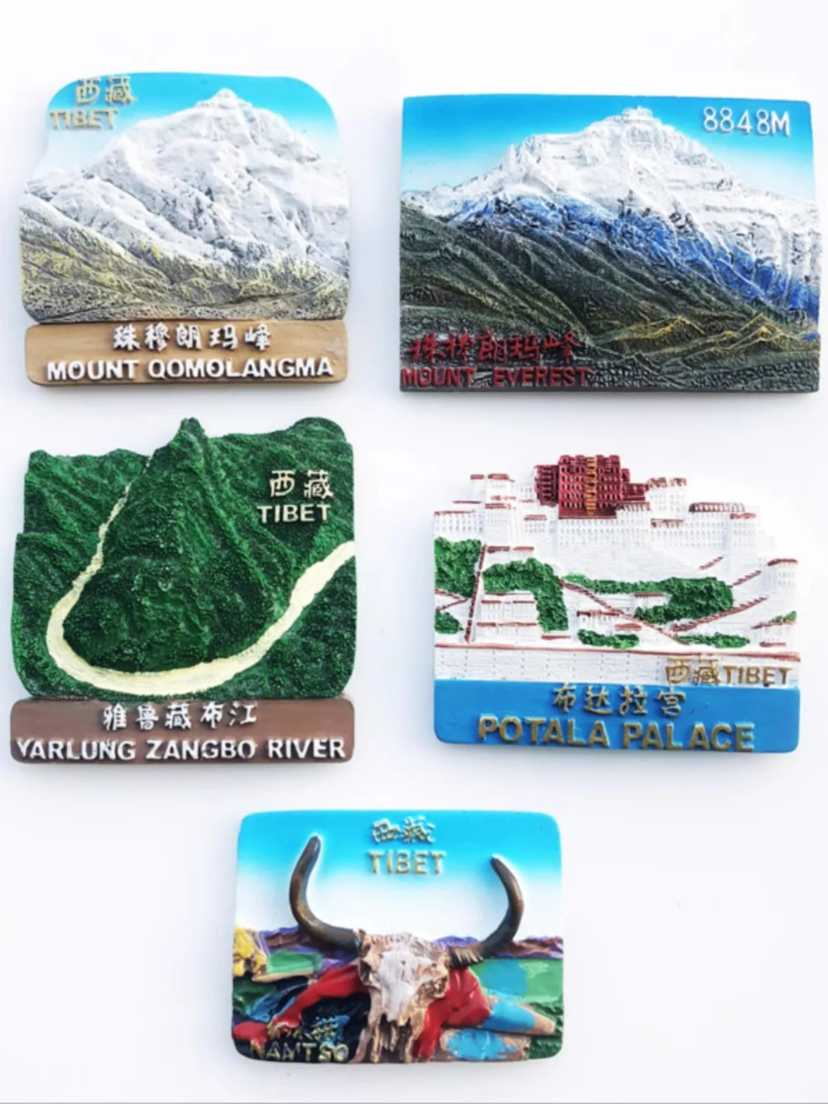 Xizang 318 Everest 219 Namco the Yarlung Zangbo River Tourism Memorial Decoration Magnet refrigerator sticker