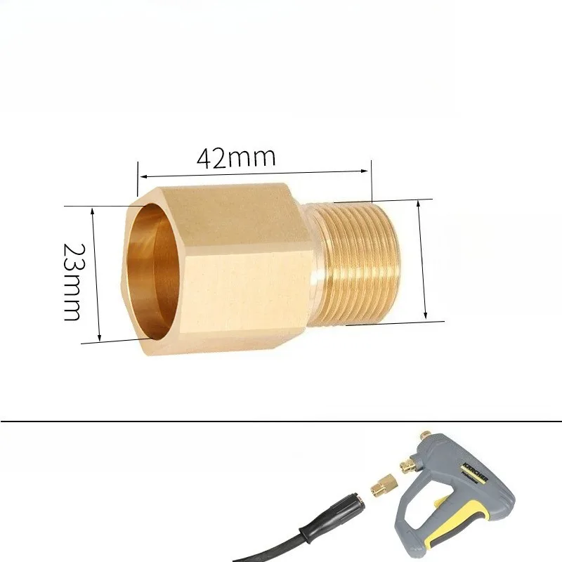 IPM for Water Gun Adapter M22-14 Brass Connector Compatible with Karcher HD Series Pressure Washers High Pressure Tool