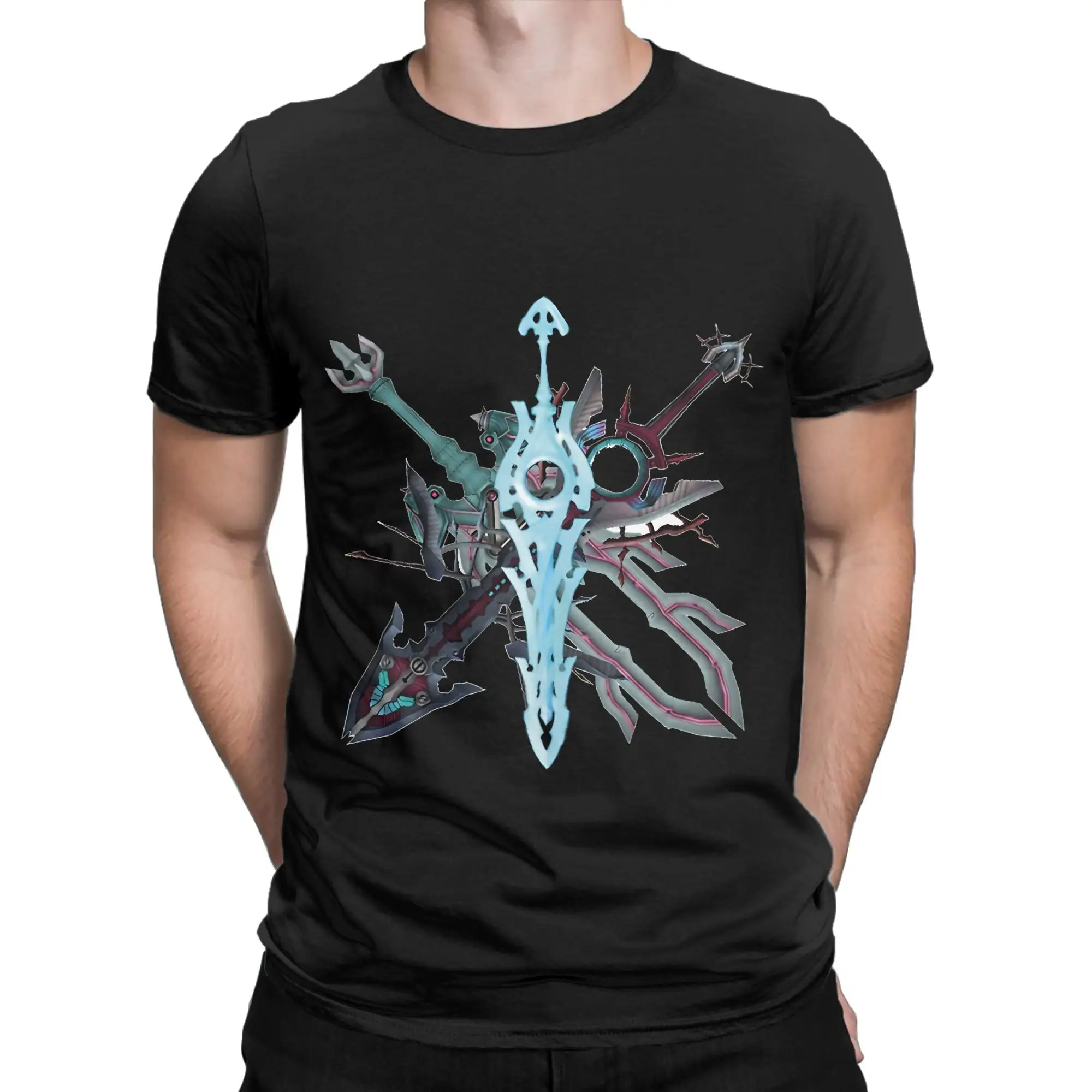 Stylized Giant Sword Classic Xenoblade Chronicles Novelty Graphic 100% Cotton T-Shirt Tees Tops For Men
